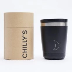 Flash Sale ⌛ Chilly's Monochrome Black Ανοξείδωτο Ποτήρι Θερμός 340ml 🔔 -chilly-s Εκπτώσεις chilly s coffee cup monochrome black 340 ml 2