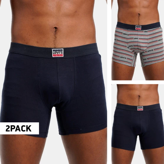 Καλύτερη πώληση 💯 Εσώρουχα Levi's Organic Cotton Aop 2-Pack Ανδρικά Μποξεράκια Navy / Grey ✨ 2 Καλύτερη πώληση 💯 Εσώρουχα Levi's Organic Cotton Aop 2-Pack Ανδρικά Μποξεράκια Navy / Grey ✨