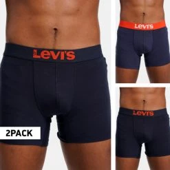 Ολοκαίνουργιο 😉 Εσώρουχα Levi's Solid Basic 2-Pack Ανδρικά Μποξεράκια ORANGE ⭐