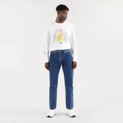 Εξοδος 💯 Levi's 👖 Jeans Levis 551Z Authentic Straight Ανδρικά 👖 Jeans MED INDIGO - WORN IN 🤩