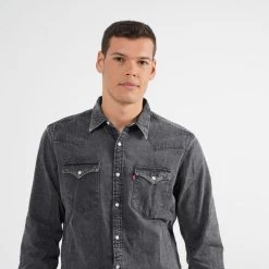 Εξοδος 😍 Levi's Πουκάμισα Levis Barstow Western Standard Denim Ανδρικό Πουκάμισο BLACKS 🥰 -chilly-s Εκπτώσεις levis barstow western standard marbl 6