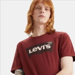 Εκπτωση 😉 Levi's T-Shirts | Μπλούζα κοντό μανίκι Levis Graphic Crewneck Ανδρικό T-shirt REDS 🔔 -chilly-s Εκπτώσεις levis graphic crewneck tee bw ssnl c 3