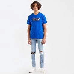 Το φθηνότερο 🛒 Levi's T-Shirts | Μπλούζα κοντό μανίκι Levis Graphic Crewneck Ανδρικό T-shirt BLUES 🎁 -chilly-s Εκπτώσεις levis graphic crewneck tee bw ssnl s 3