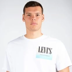 Ολοκαίνουργιο 🧨 T-Shirts | Μπλούζα κοντό μανίκι Levi's Graphic Setin Ανδρικό T-shirt NEUTRALS ⭐ -chilly-s Εκπτώσεις levis graphic setin neck 2 ssnl photo lc whi 3