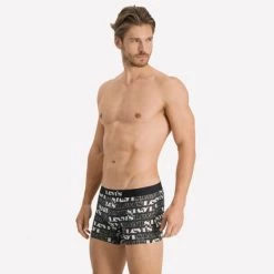 Προώθηση 🛒 Levi's Εσώρουχα Levis Men Logo Aop Boxer Brief 2-Pack Ανδρικά Μποξεράκια Black Combo 🛒 -chilly-s Εκπτώσεις levis men logo aop boxer brief 2p 4