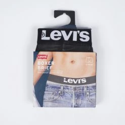 Flash Sale 😍 Εσώρουχα Levi's Men's Solid Basic 2-Pack Boxers Jet Black 🔔 -chilly-s Εκπτώσεις levis men solid basic boxer 2p 14