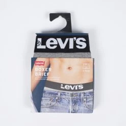 Καλύτερη πώληση 🧨 Εσώρουχα Levi's Men's Solid Basic 2-Pack Boxers Middle Grey Melange 😍 -chilly-s Εκπτώσεις levis men solid basic boxer 2p 18
