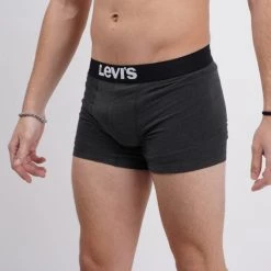 Καλύτερη πώληση 🔥 Levi's Εσώρουχα Levis Solid Basic Boxer 2-Pack Ανδρικό Μπόξερ Anthracite Melange 🥰 -chilly-s Εκπτώσεις levis men solid basic boxer 2p 3
