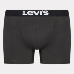 Πολύ καλή προσφορά 👍 Εσώρουχα Levi's Solid Basic 4-Pack Ανδρικά Μποξεράκια Black / White 🌟 -chilly-s Εκπτώσεις levis men solid basic boxer vintg stripe 4p eco 4