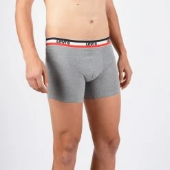 Το φθηνότερο ⭐ Εσώρουχα Levi's Sportswear Logo Men's 2-Pack Boxer Brief Black / Grey Melange 🎉 -chilly-s Εκπτώσεις levis men sprtswr logo boxer brief 2p 10