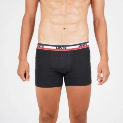 Η καλύτερη συμφωνία 🤩 Εσώρουχα Levi's Men's 2-Pack Vintage Stripe Ανδρικά Εσώρουχα BLACK ⭐ -chilly-s Εκπτώσεις levis men sprtswr logo boxer brief 2p 3