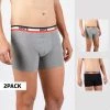 Το φθηνότερο ⭐ Εσώρουχα Levi's Sportswear Logo Men's 2-Pack Boxer Brief Black / Grey Melange 🎉