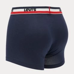 Ολοκαίνουργιο 🥰 Εσώρουχα Levi's Logo 3-Pack Ανδρικά Μποξεράκια White / Blue / Red 😉 -chilly-s Εκπτώσεις levis men sprtswr logo boxer brief 3p 4