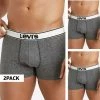 Η καλύτερη συμφωνία 👍 Levi's Εσώρουχα Levis Men Trunk Vintage 2-Pack Ανδρικά Μποξεράκια BLACK 😉 -chilly-s Εκπτώσεις levis men trunk vintage heather 2p