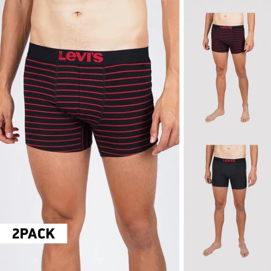 Η καλύτερη συμφωνία 😍 Levi's Εσώρουχα Levis Vintage Stripe 2-Pack Ανδρικά Μποξεράκια Red / Black ❤️ 3 Η καλύτερη συμφωνία 😍 Levi's Εσώρουχα Levis Vintage Stripe 2-Pack Ανδρικά Μποξεράκια Red / Black ❤️