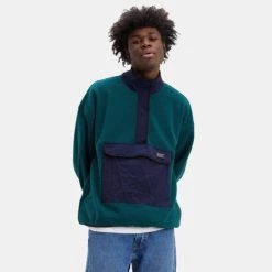 Ολοκαίνουργιο 🧨 Levi's Φούτερ Levis Polar Fleece Mock Neck Ανδρικό Φούτερ MULTI-COLOR 🛒