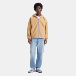 Προϋπολογισμός 🛒 Levi's Ζακέτες Levis Sherpa Ανδρική Ζακέτα NEUTRALS 🥰 -chilly-s Εκπτώσεις levis sherpa full zip hoodie iced co 3