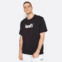 Αγορά ✔️ Levi's T-Shirts | Μπλούζα κοντό μανίκι Levis Poster Logo Ανδρικό T-shirt BLACKS 🤩