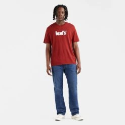 Ολοκαίνουργιο ❤️ Levi's T-Shirts | Μπλούζα κοντό μανίκι Levis Poster Logo Ανδρικό T-shirt REDS ⭐ -chilly-s Εκπτώσεις levis ss relaxed fit tee poster logo fired br 3
