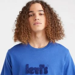 Συμφωνίες 🥰 Levi's T-Shirts | Μπλούζα κοντό μανίκι Levis Relaxed Fit Poster Logo Ανδρικό T-shirt GREENS 👍 -chilly-s Εκπτώσεις levis ss relaxed fit tee poster logo gd surf 2