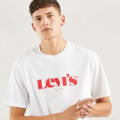 Flash Sale 🎉 Levi's T-Shirts | Μπλούζα κοντό μανίκι Levis Relaxed Fit Ανδρική Μπλούζα NEUTRALS 🌟 -chilly-s Εκπτώσεις levis ss relaxed fit tee ssnl logo m 6